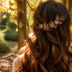 Various headpiece jewelry styles for long hairstyles displayed together.