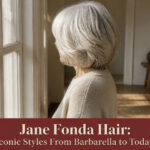 Jane Fonda with various hairstyles over the years.