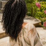 A model with spring twists showcasing their bounce and texture.