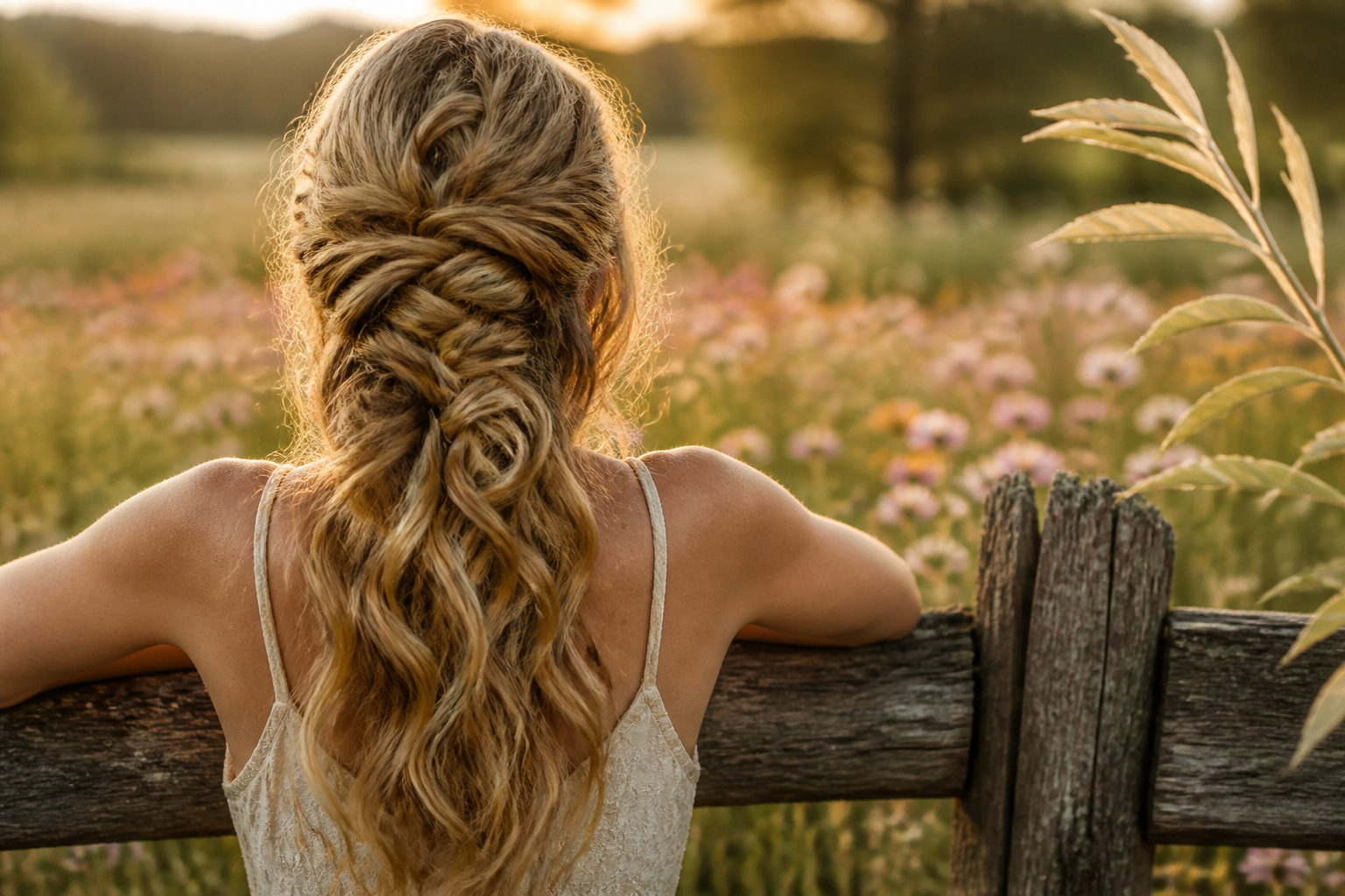 Various summer hairstyles displayed on models in a bright setting.